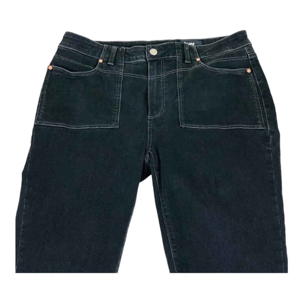 Paige Hoxton Ankle Dark Wash Stretch Mid rise jeans